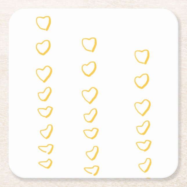 Heart Scroll Rechteckiger Pappuntersetzer (Vorderseite)