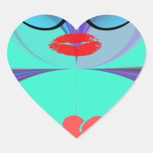 Heart Selfie Herz-Aufkleber