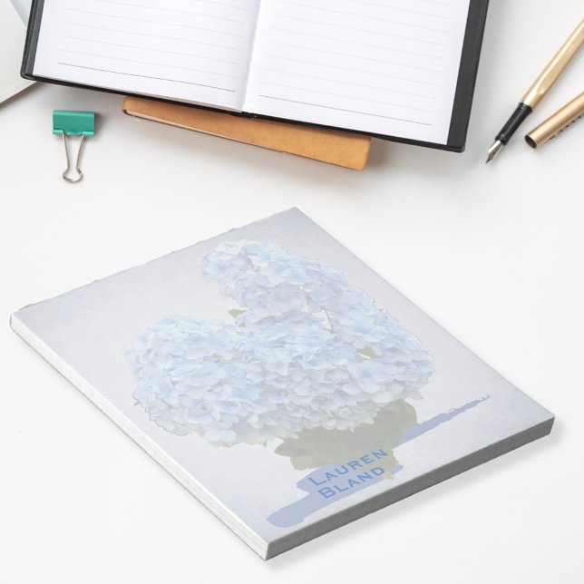 Heart Shape Blue Hydrangea Notizblock (Von Creator hochgeladen)