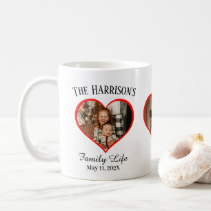 Heart Shape Family Foto Sweet Erinnerungen Kaffee  Kaffeetasse