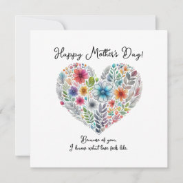 Heart Shape Happy Mother’s Day Einladung