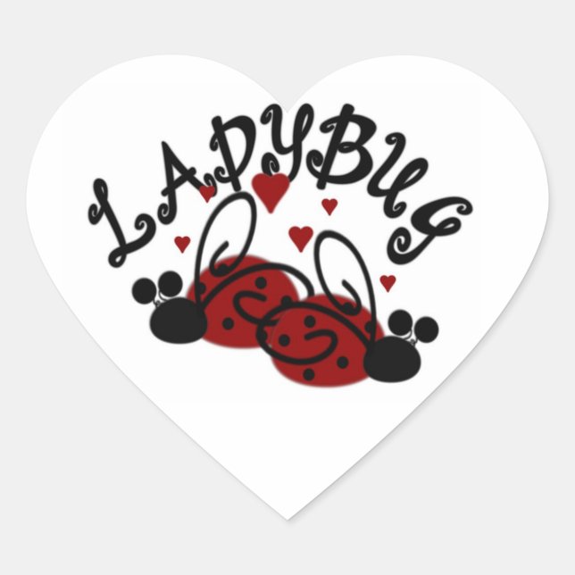 Heart Shape Ladybug Stickers (Vorderseite)