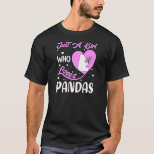 Heart Shape Panda Just A Girl, die Pandas Lieben T-Shirt