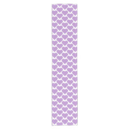 Heart Shape Plaid Pink Purple Table Runner Kurzer Tischläufer