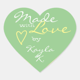 Heart Shape Rahmen Pastel Minze Grün aus Liebe Herz-Aufkleber