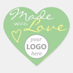 Heart Shape Rahmen pastellgrün aus Liebe Logo Herz-Aufkleber