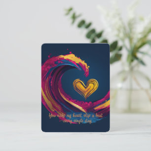 Heart Shaped Art Liebe Zitat Valentine's Day Card Feiertagskarte