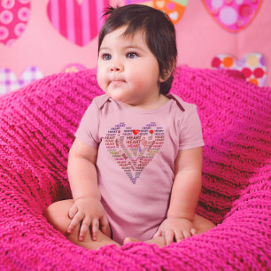 Heart Shaped Bodysuit für Herz und Rose Baby Strampler