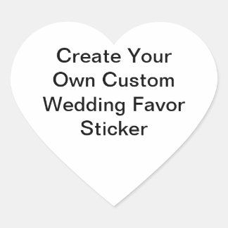 Heart Shaped Custom Wedding Favor Sticker