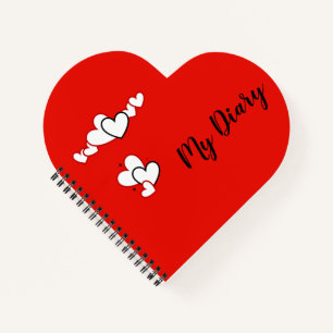 Heart Shaped Diary Notizbuch
