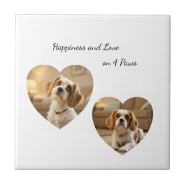 Heart-Shaped Dog Design – “Happiness on Four Paws” Fliese