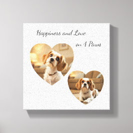 Heart-Shaped Dog Design – “Happiness on Four Paws” Leinwanddruck