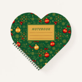 Heart Shaped Emerald Ornaments Notebook Notizbuch