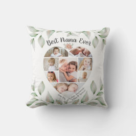 Heart Shaped Foto Collage Best Nana Ever Kissen