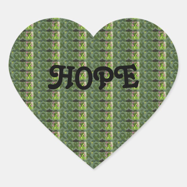 Heart-Shaped Hope Sticker für chronische Erkrankun (Vorderseite)