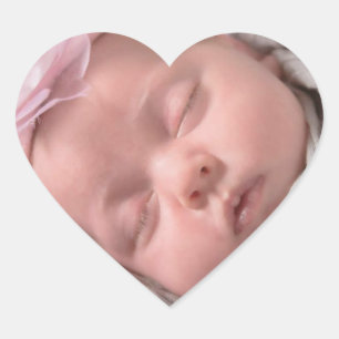 Heart Shaped New Baby Foto Stickers