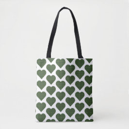 Heart Shaped Plaid Dark Green