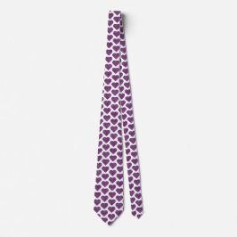 Heart Shaped Plaid Purple Pink Neck Tie Krawatte