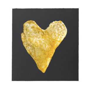 Heart Shaped Potato Chip Notizblock