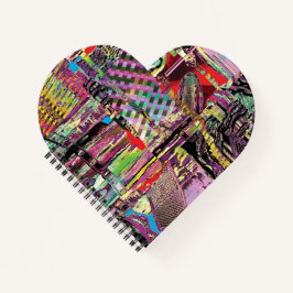 Heart Shaped Spiral Notebook – Urban Fractals Notizbuch
