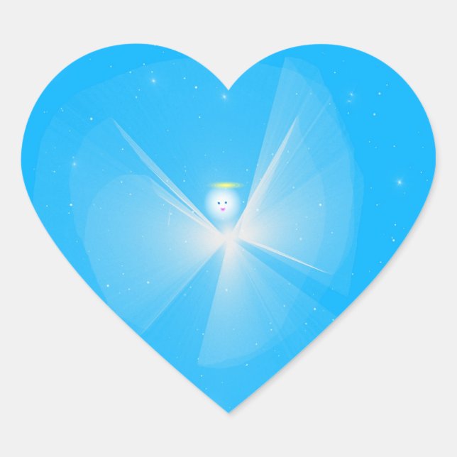 Heart-Shaped Sticker für Snow Angel (Vorderseite)