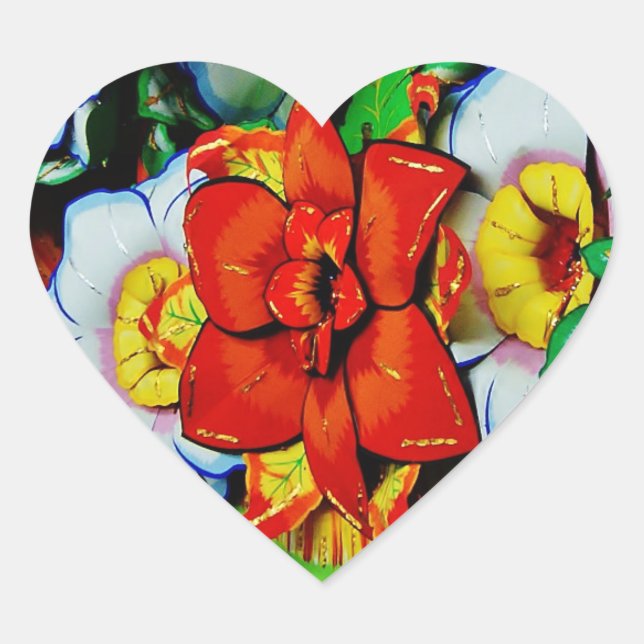 Heart Shaped Stickers für Blume (Vorderseite)