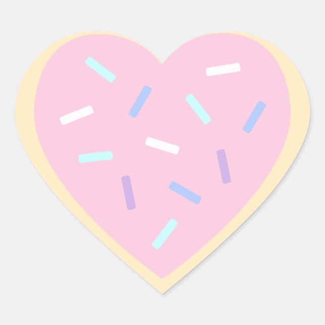 Heart Shaped Sugar Cookie Stickers (Vorderseite)