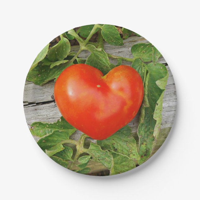 Heart Shaped Tomato Pappteller (Vorderseite)