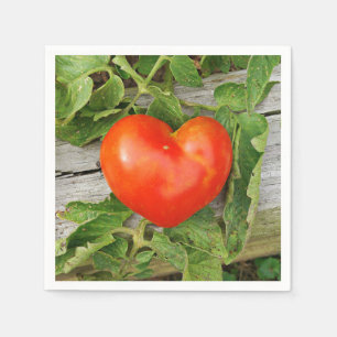 Heart Shaped Tomato Serviette