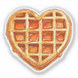 Heart Shaped Waffle Aufkleber