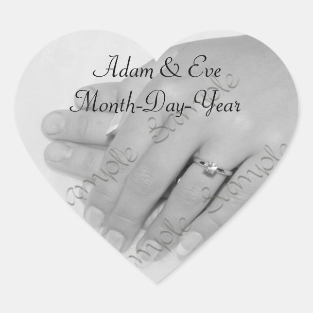 Heart Shaped ・ Wedding Keepake Sticker (Vorderseite)