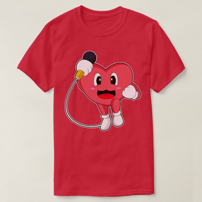 Heart Singer Microphone Music T-Shirt (Design vorne)