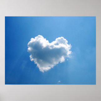 Heart Sky Print Poster