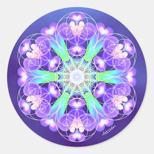 Heart Song Runder Aufkleber (Vorderseite)