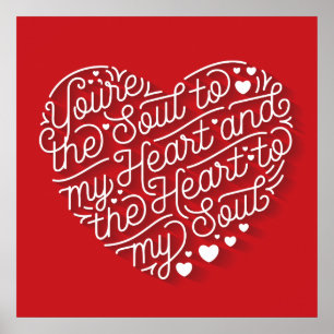 Heart Soul Square Poster (24x24)