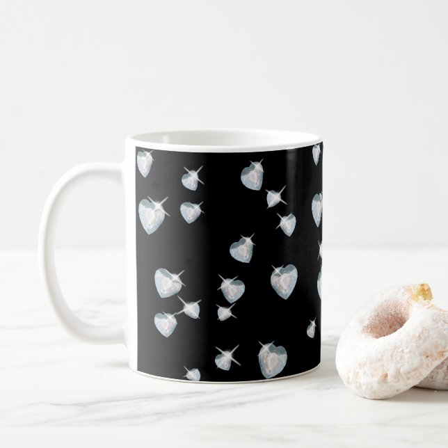 Heart Sparkle Diamonds Kaffeetasse (Mit Donut)