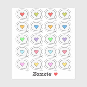 Heart Speech Thought Bubble Quote Erinnerung Plann Aufkleber