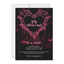 Heart Spider Web Pink Gothic Girls Halloween-Party