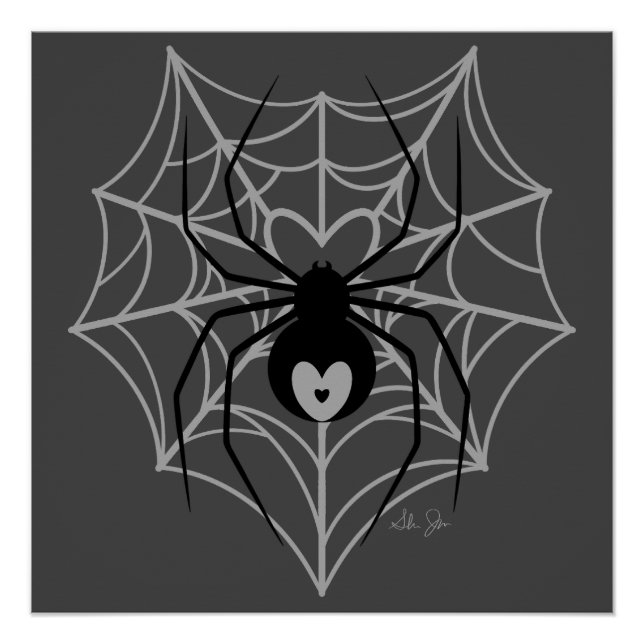 Heart Spider Web Poster (Vorderseite)