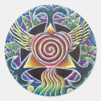 Heart Spirit Bird Mandala Sticker