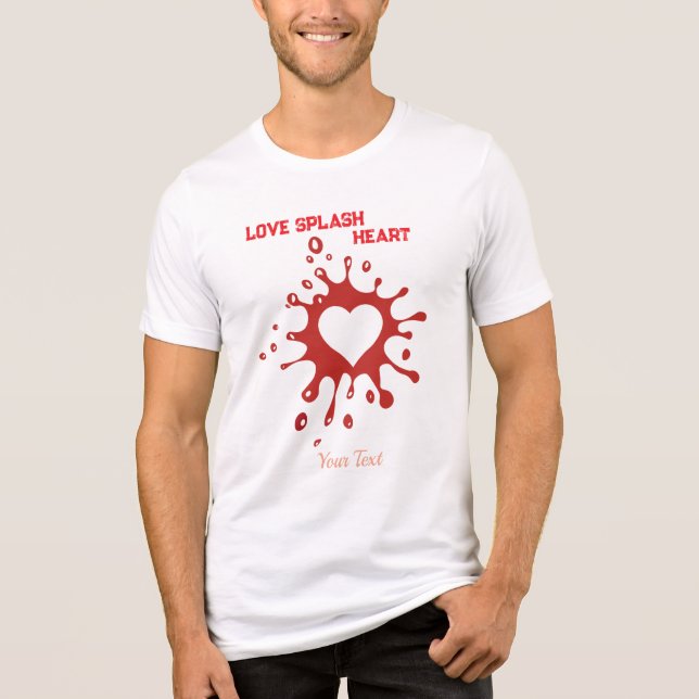Heart Splash Art – Creative Love Expression Design Tri-Blend Shirt (Vorderseite)