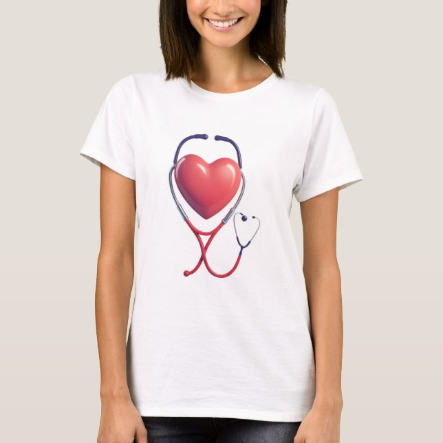 Heart Stethoscope Love Tee (Vorderseite)