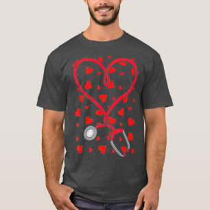 Heart Stethoscope Nurse Valentinstag Niedliche Lie T-Shirt