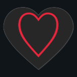 Heart Stickers<br><div class="desc">Herzsticker in Schwarz und Rot. Passen Sie diesen Aufkleber an oder kaufen Sie,  wie es ist.</div>