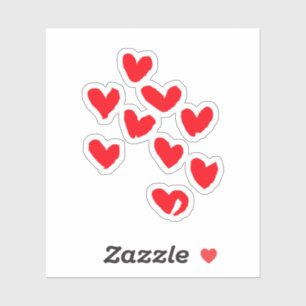 heart stickers  aufkleber
