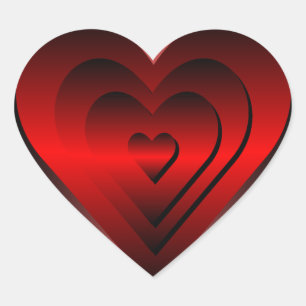 Heart Stickers - Rot