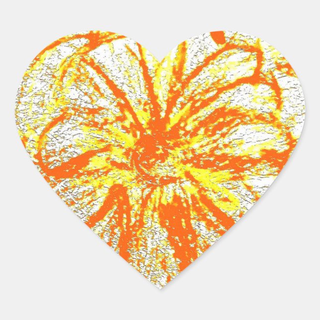 Heart Stickers Yellow Gerbera (Vorderseite)