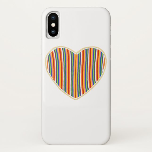 Heart Stripes iPhone Case (Rückseite)