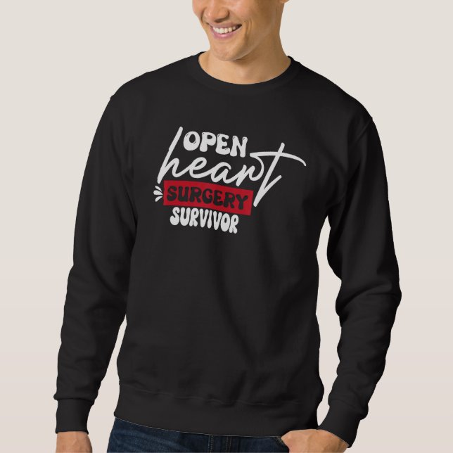 Heart Surgery Survivor Bypass Surgery Recovery Sweatshirt (Vorderseite)