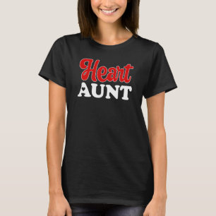 Heart Tante CHD Kriegstadt angeborene Herzkrankhei T-Shirt